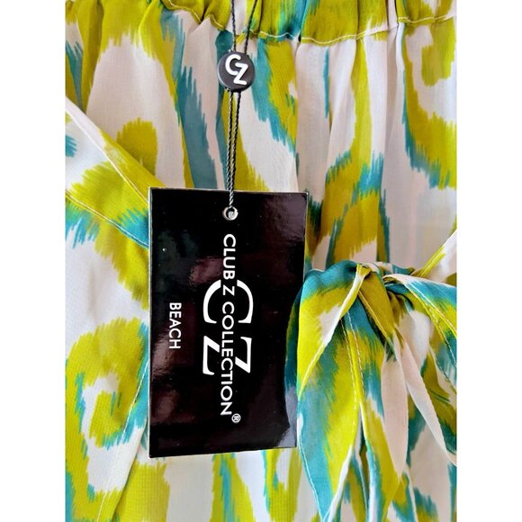 Club Z Collection Size XL Beach Pants Wide Leg Pull On Sheer Cover Up Swim Cover - Picture 5 of 9